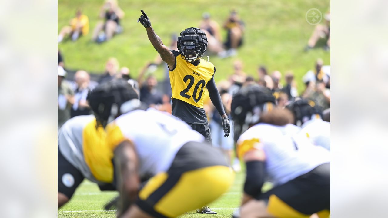 Pittsburgh Steelers running back James Conner (30) during practice at NFL  football training camp in Latrobe, Pa., Sunday, July 30, 2017 . (AP  Photo/Keith Srakocic Stock Photo - Alamy