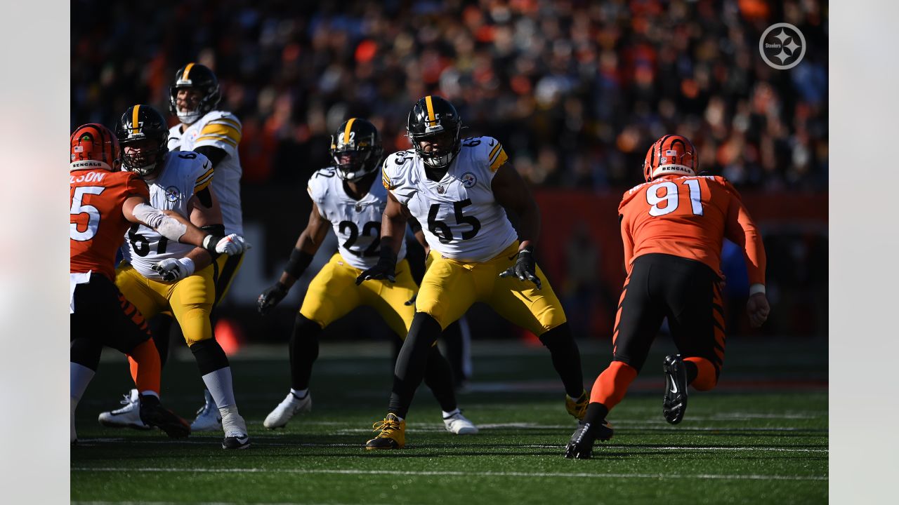 Cincinnati, OH, USA. 24th Nov, 2019. Benny Snell (24) of the Pittsburgh  Steelers reacts to fans during NFL football game action between the Pittsburgh  Steelers and the Cincinnati Bengals at Paul Brown