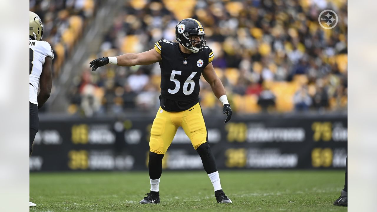 PITTSBURGH, PA - NOVEMBER 13: Pittsburgh Steelers linebacker T.J. Watt (90)  is announced during the national football league game between the New  Orleans Saints and the Pittsburgh Steelers on November 13, 2022