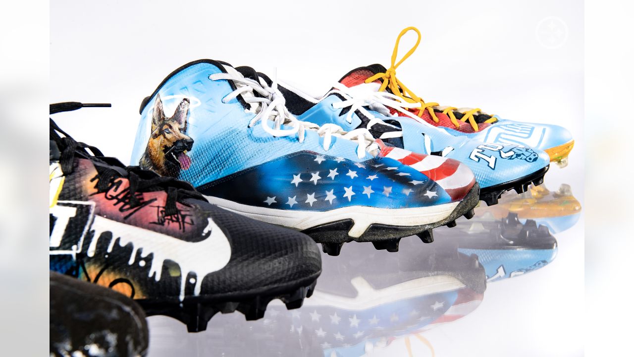 South Side artist creates colorful cleats for Steelers, other pro players