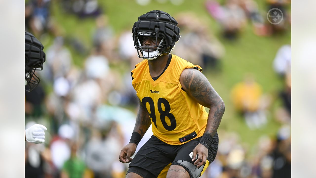 Pittsburgh Steelers running back James Conner (30) during practice at NFL  football training camp in Latrobe, Pa., Sunday, July 30, 2017 . (AP  Photo/Keith Srakocic Stock Photo - Alamy