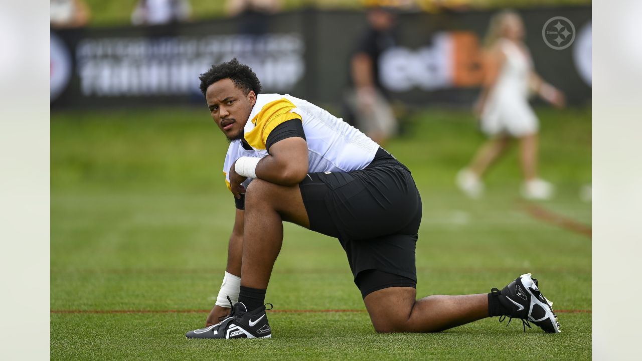 Pittsburgh Steelers running back James Conner (30) during an NFL football  training camp practice in Latrobe, Pa., Friday, July 26, 2019. (AP  Photo/Keith Srakocic Stock Photo - Alamy