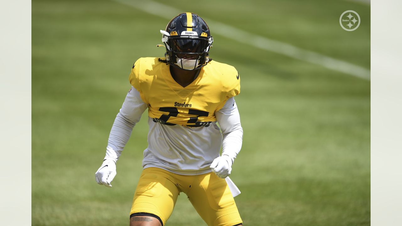 Pittsburgh Steelers linebacker Marcus Allen (27) runs out before