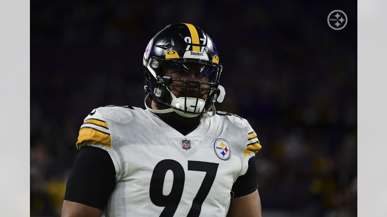 Pittsburgh Steelers tight end Kevin Rader (87) on the field prior to an NFL  football game against the Minnesota Vikings, Thursday, Dec. 9, 2021 in  Minneapolis. Minnesota won 36-28. (AP Photo/Stacy Bengs