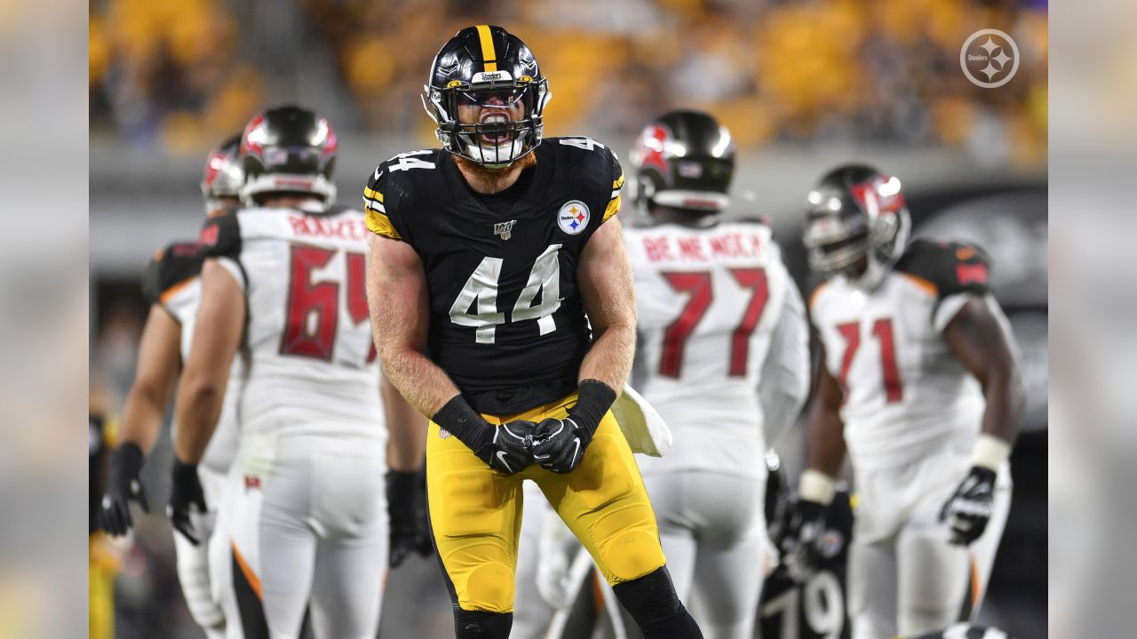 Tampa Bay Buccaneers linebacker Markees Watts (58) runs toward the ball  carrier during an NFL preseason football game against the Pittsburgh  Steelers, Friday, Aug. 11, 2023, in Tampa, Fla. (AP Photo/Peter Joneleit