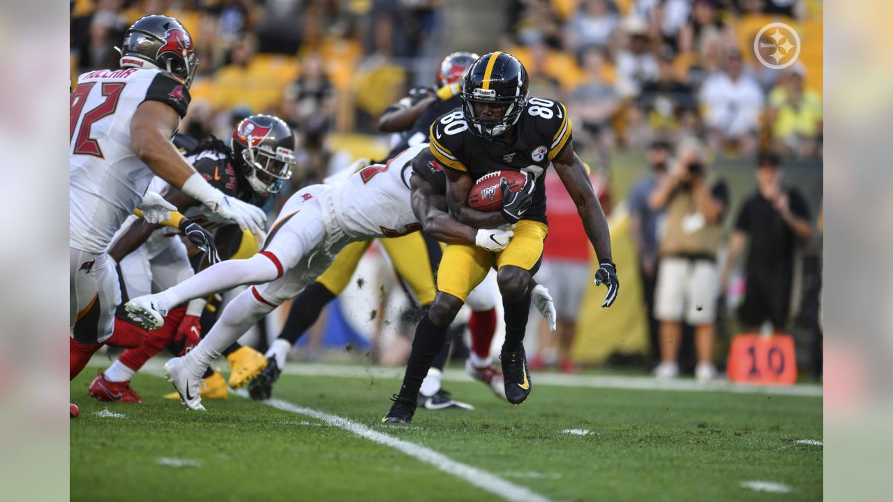 Tampa Bay Buccaneers linebacker Markees Watts (58) runs toward the ball  carrier during an NFL preseason football game against the Pittsburgh  Steelers, Friday, Aug. 11, 2023, in Tampa, Fla. (AP Photo/Peter Joneleit