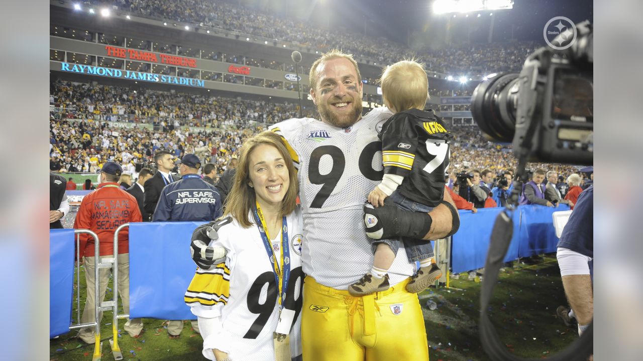 Pittsburgh Steelers Troy Polamalu reacts after Super Bowl XLIII against the  Arizona Cardinals The Steelers defeated the Cardinals 27-23 in Super Bowl  XLIII at Raymond James Stadium in Tampa, Florida, on February