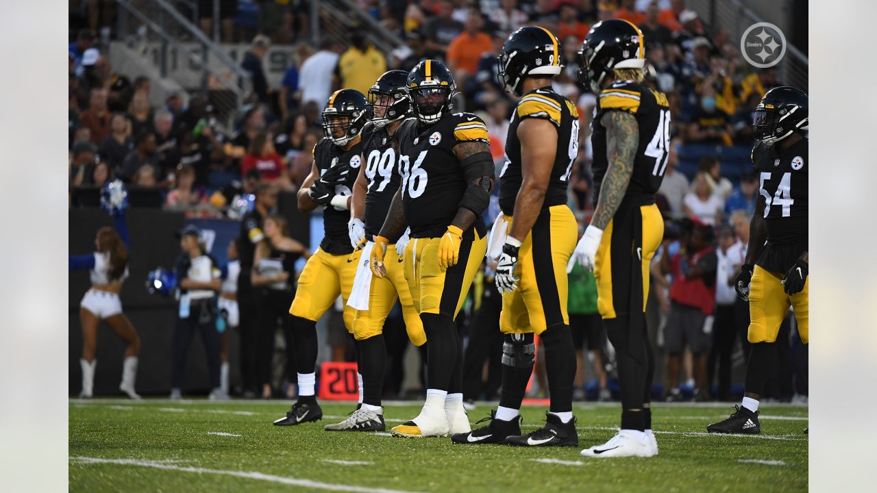 Pittsburgh Steelers cornerback Justin Layne (31) lines up during the Pro  Football Hall of Fame NFL preseason game against the Dallas Cowboys,  Thursday, Aug. 5, 2021, in Canton, Ohio. The Steelers won