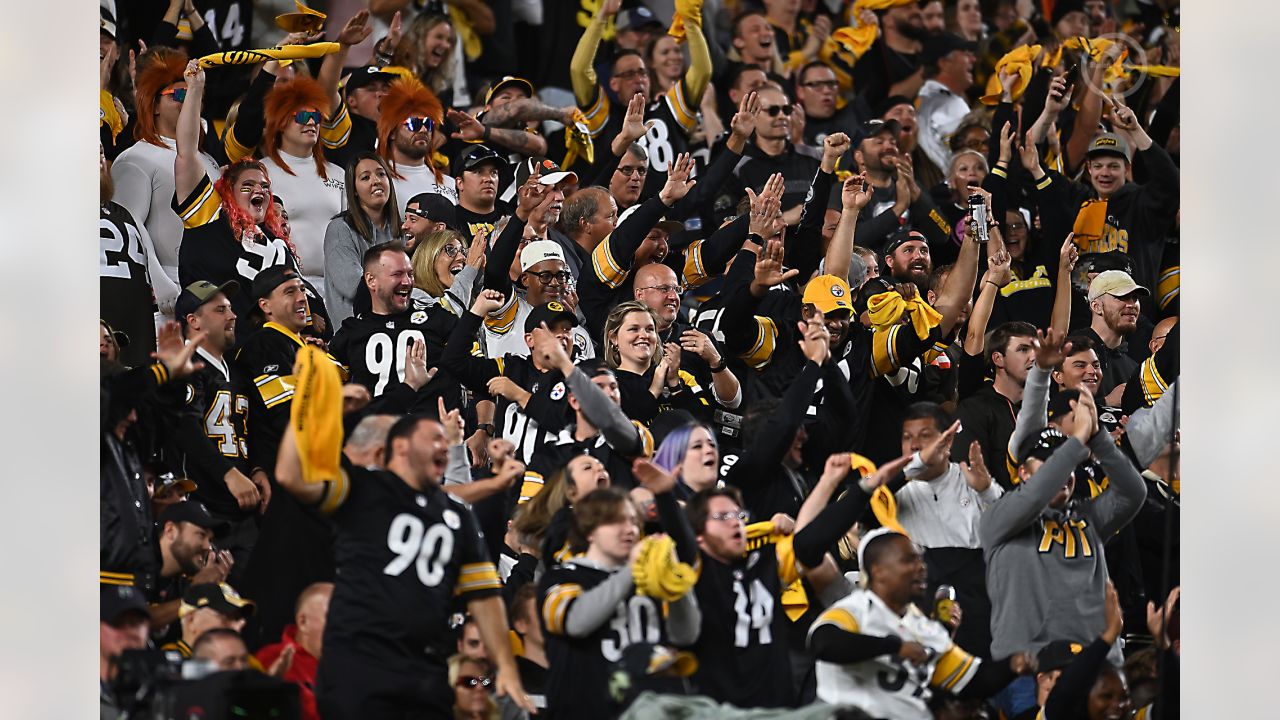 Pittsburgh Steelers cornerback James Pierre (42) runs after the ball during  an NFL football game against the Cleveland Browns, Thursday, Sept. 22,  2022, in Cleveland. (AP Photo/Kirk Irwin Stock Photo - Alamy