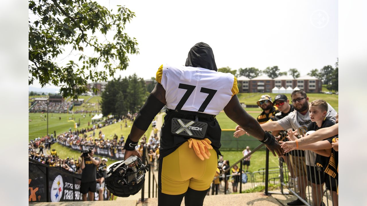 July 30th, 2023: Najee Harris #22 during the Pittsburgh Steelers training  camp in Latrobe, PA. Jason Pohuski/CSM/Sipa USA(Credit Image: © Jason  Pohuski/Cal Sport Media/Sipa USA Stock Photo - Alamy