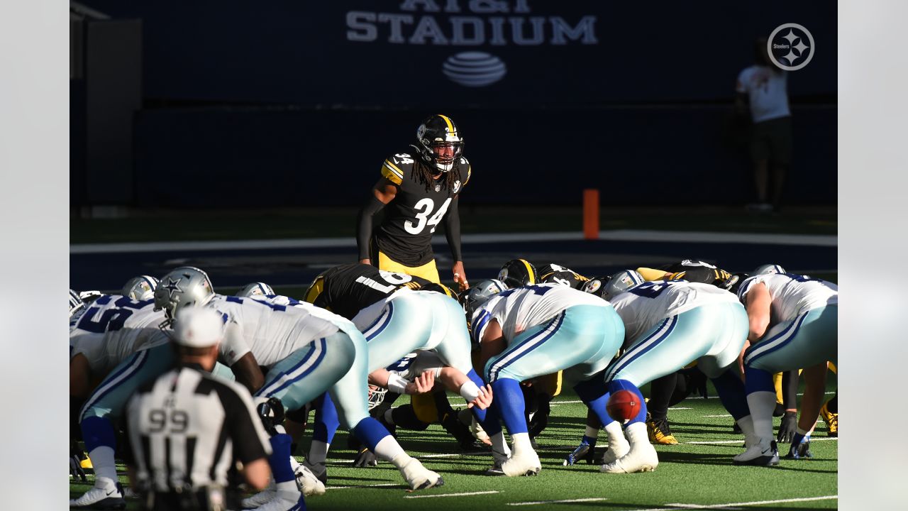 Pittsburgh Steelers safety Terrell Edmunds (34) during a regular season game between the Pittsburgh Steelers and the Dallas Cowboys, Sunday, Nov. 8, 2020 in Dallas, TX. (Caitlyn Epes / Pittsburgh Steelers)