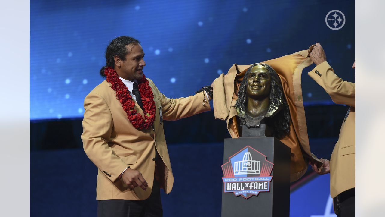 LOOK: Troy Polamalu's long-locked Hall of Fame bust may be the most amazing  one ever created for Canton 