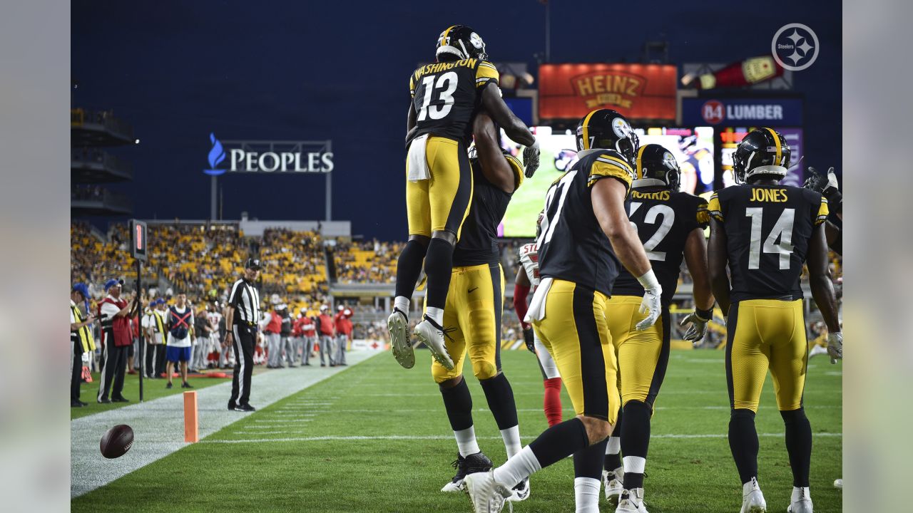 Tampa Bay Buccaneers linebacker Markees Watts (58) runs toward the ball  carrier during an NFL preseason football game against the Pittsburgh  Steelers, Friday, Aug. 11, 2023, in Tampa, Fla. (AP Photo/Peter Joneleit