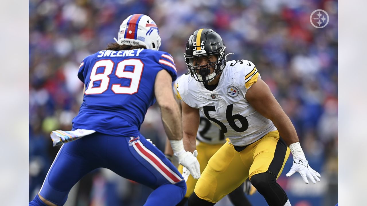 Pittsburgh Steelers offensive tackle Le'Raven Clark (67) walks on the  sideline during an NFL preseason football game against the Buffalo Bills in  Pittsburgh, Sunday, Aug. 20, 2023. (AP Photo/Gene J. Puskar Stock