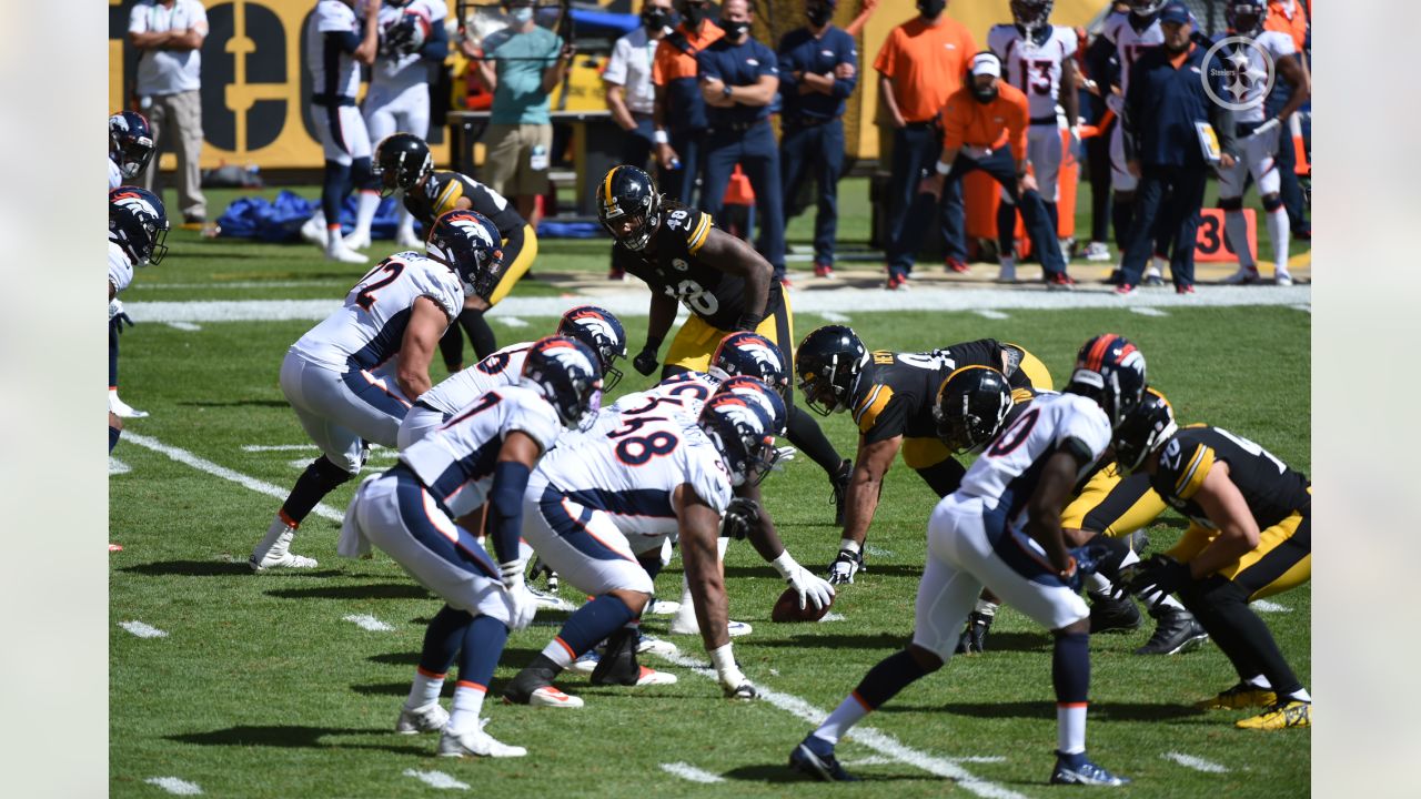 Denver Broncos linebacker Von Miller (58) and linebacker Alexander Johnson  (45) follow a play during the first half of an NFL football game against  the Jacksonville Jaguars, Sunday, Sept. 19, 2021, in