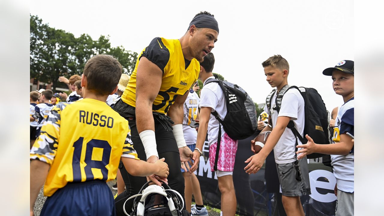 Latrobe, PA, USA. 28th July, 2022. July 28th, 2022: Buddy Johnson #45  during the Pittsburgh Steelers Training Camp in Latrobe, PA. Mike J.  Allen/BMR (Credit Image: © Mike J. Allen/BMR via ZUMA