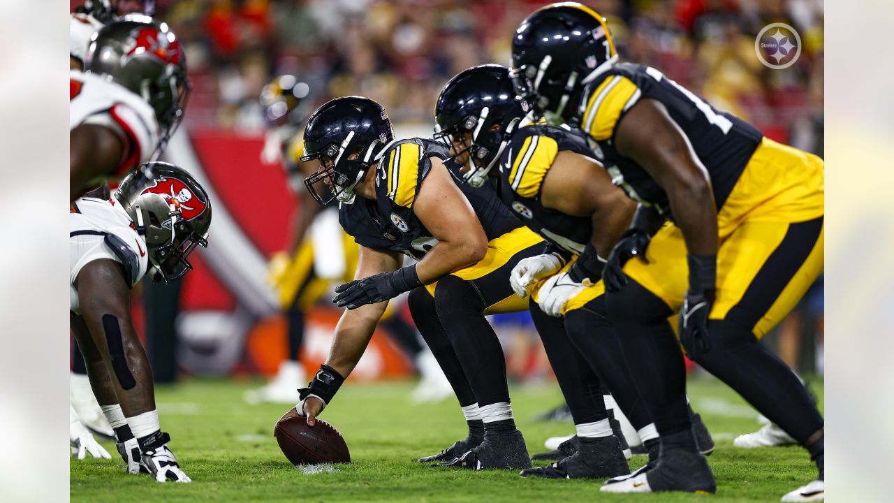 Pittsburgh Steelers linebacker Mark Robinson (93) rushes the quarterback  during an NFL preseason football game against the Tampa Bay Buccaneers,  Friday, Aug. 11, 2023, in Tampa, Fla. (AP Photo/Peter Joneleit Stock Photo  - Alamy