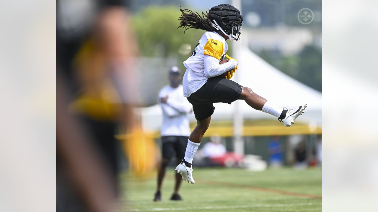 Pittsburgh Steelers running back James Conner (30) during practice at NFL  football training camp in Latrobe, Pa., Sunday, July 30, 2017 . (AP  Photo/Keith Srakocic Stock Photo - Alamy