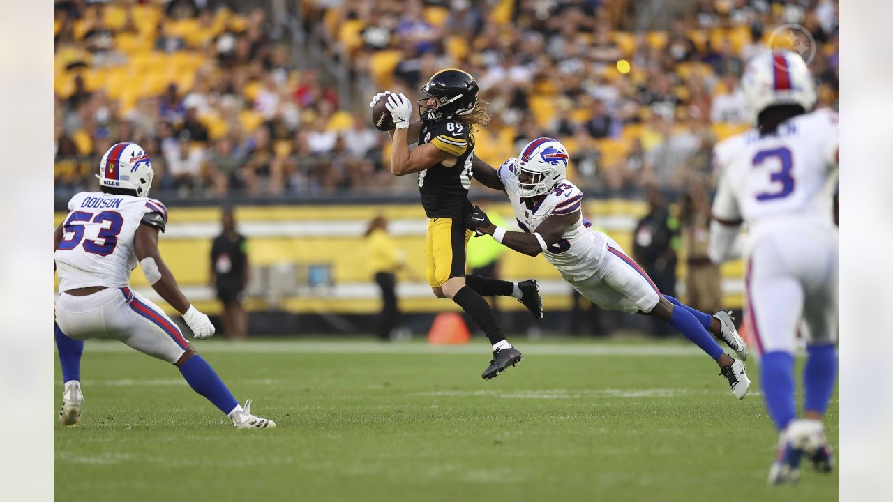 Pittsburgh Steelers wide receiver Gunner Olszewski (89) catches a pass  during the first half of an NFL preseason football game against the Atlanta  Falcons, Thursday, Aug. 24, 2023, in Atlanta. The Pittsburgh