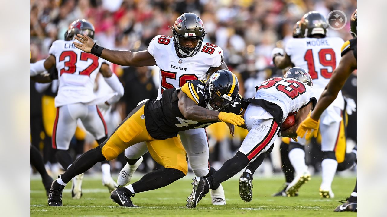 TAMPA, FL - AUGUST 11: Tampa Bay Buccaneers Safety Nolan Turner (34)  hustles on the play during