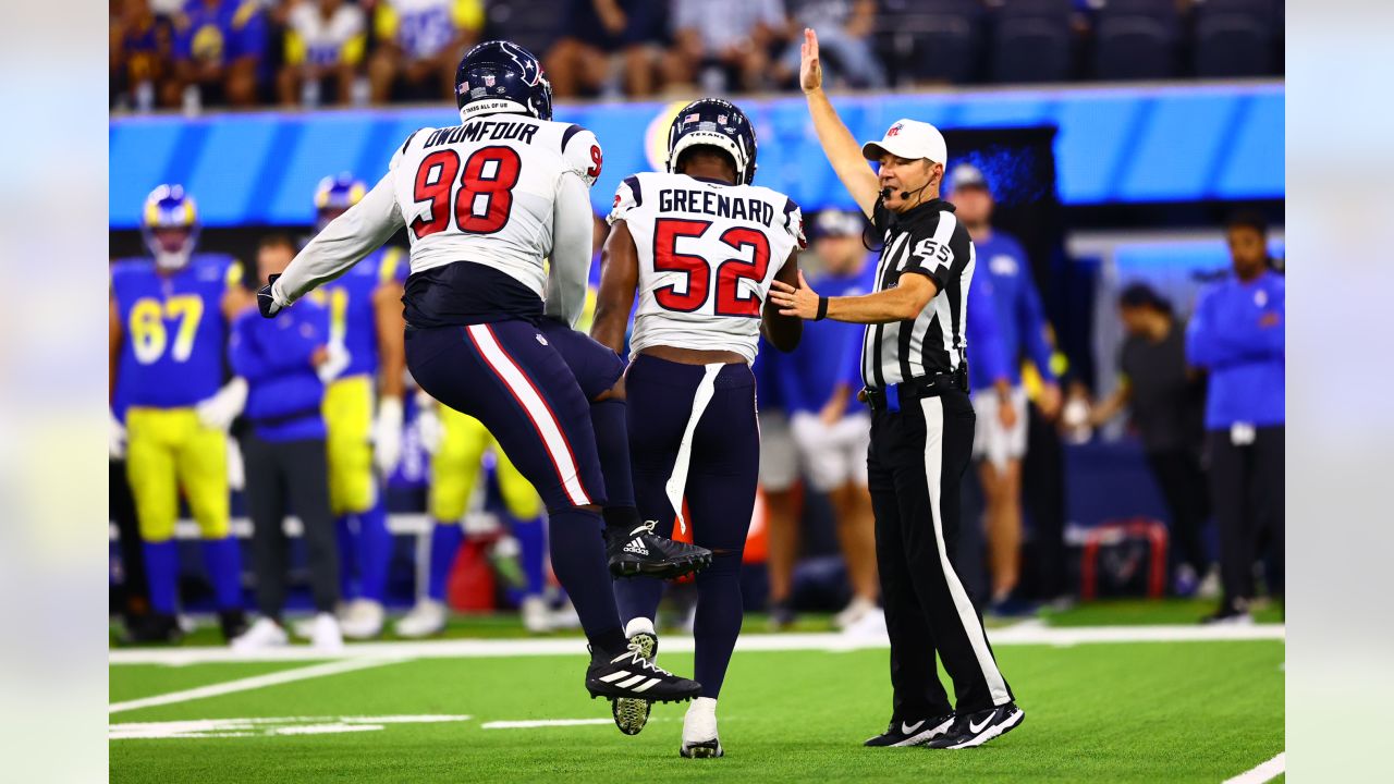 Houston Texans cornerback Derek Stingley Jr. (24) warms up before an NFL  preseason football game against the Los Angeles Rams Friday, Aug. 19, 2022,  in Inglewood, Calif. (AP Photo/Kyusung Gong Stock Photo - Alamy