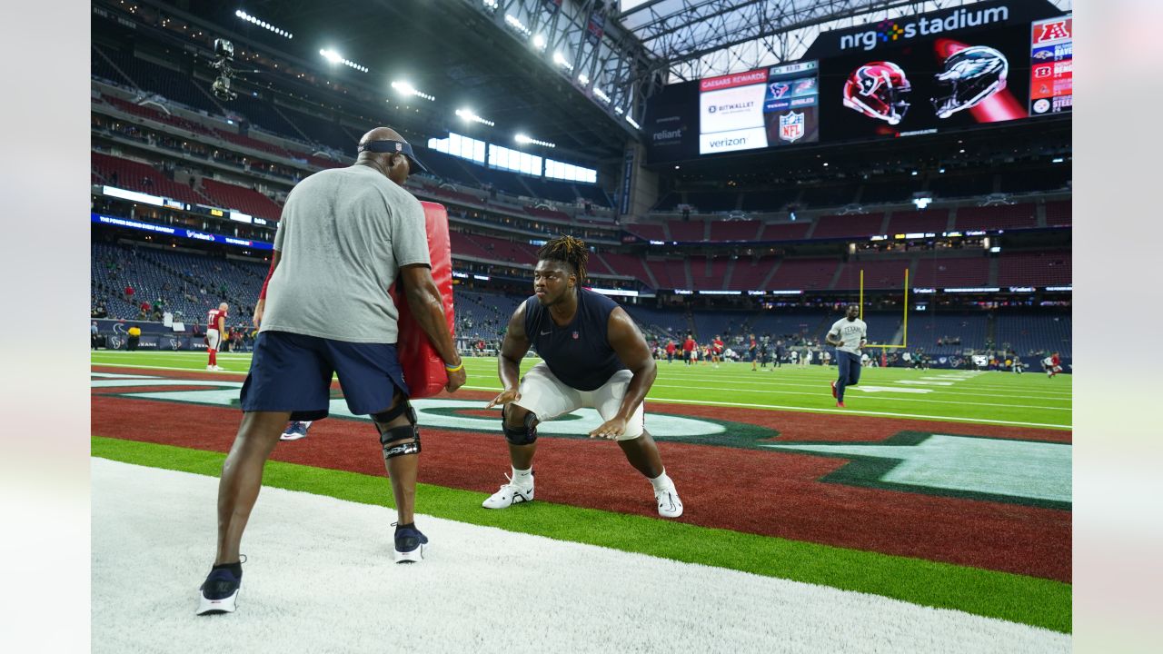 NRG stadium in a general view from midfield of the upper level during an  NFL Football game between the Philadelphia Eagles and the Houston Texans on  Thursday, November 3, 2022, in Houston. (