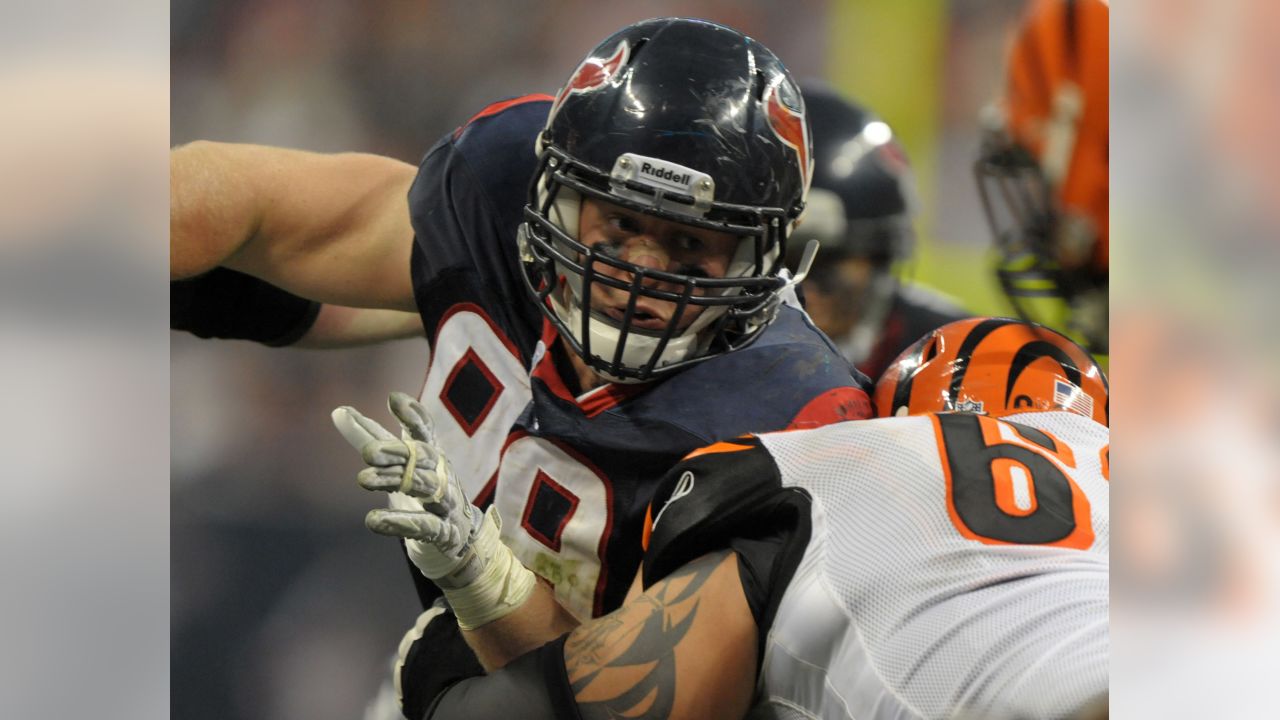 Houston, USA. 18 August 2018. The Walter Payton award on Houston Texans  defensive end J.J. Watt (99) jersey during a preseason NFL football game  between the Houston Texans and the San Francisco