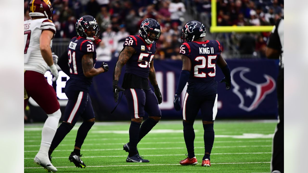 Washington Commanders fans before the NFL Football Game between the  Washington Commanders and the Houston Texans on Sunday, November 20, 2022,  at NRG Stadium in Houston, Texas. The Commanders defeated the Texans