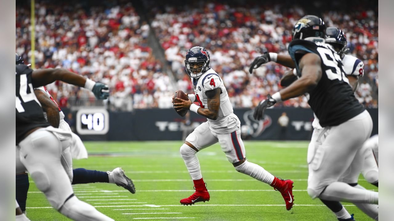 The Houston Texans week one liberty white game against the Indianapolis  Colts is seen on the videoboard at NRG Stadium before the game on Sunday,  September 11, 2022, in Houston. (AP Photo/Matt