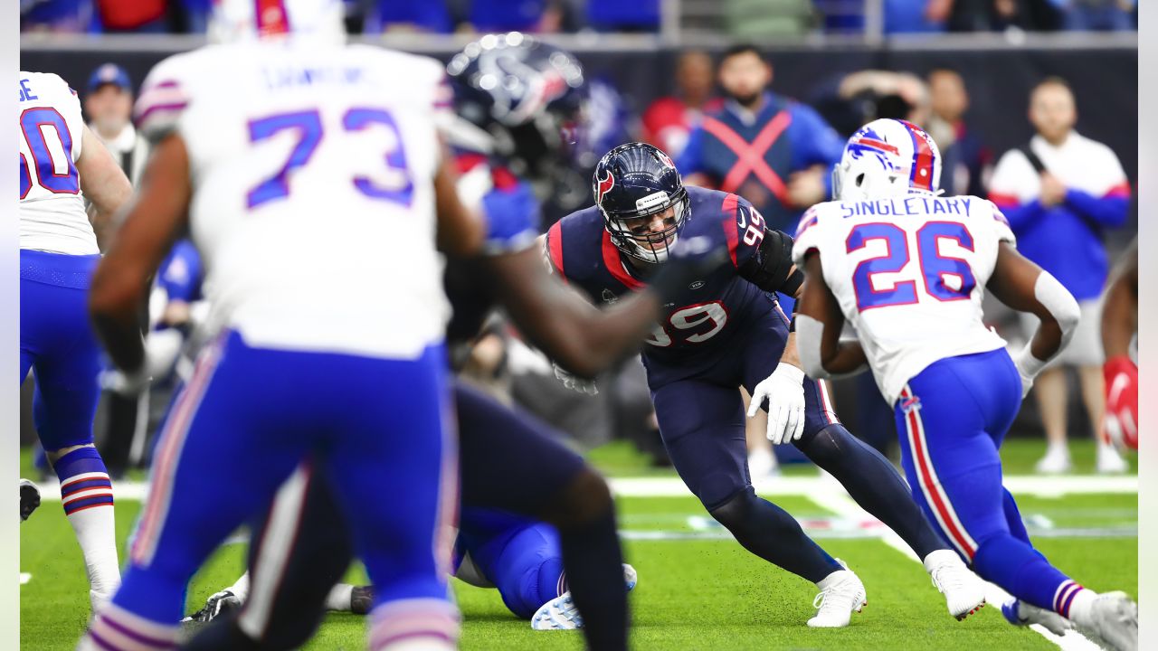 Houston Texans punter Cameron Johnston (11) tosses a bottle during warm-ups  before an NFL football game against the Jacksonville Jaguars on Sunday, Oct.  9, 2022, in Jacksonville, Fla. (AP Photo/Gary McCullough Stock