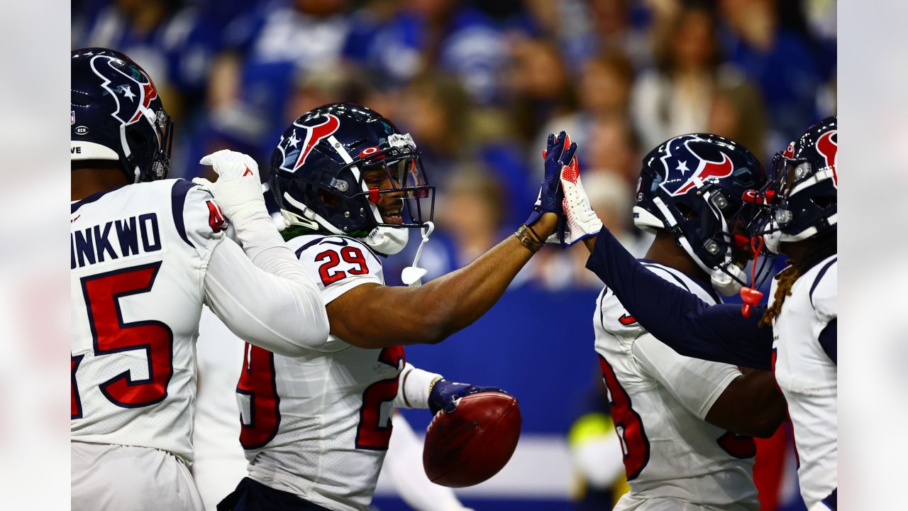 The Houston Texans are aiming for a season-ending win next Sunday at the  Indianapolis Colts.