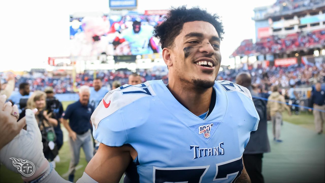 Tennessee Titans defensive back Joshua Kalu takes part in drills during  training camp at the NFL football team's practice facility Friday, July 29,  2022, in Nashville, Tenn. (AP Photo/Mark Humphrey Stock Photo 