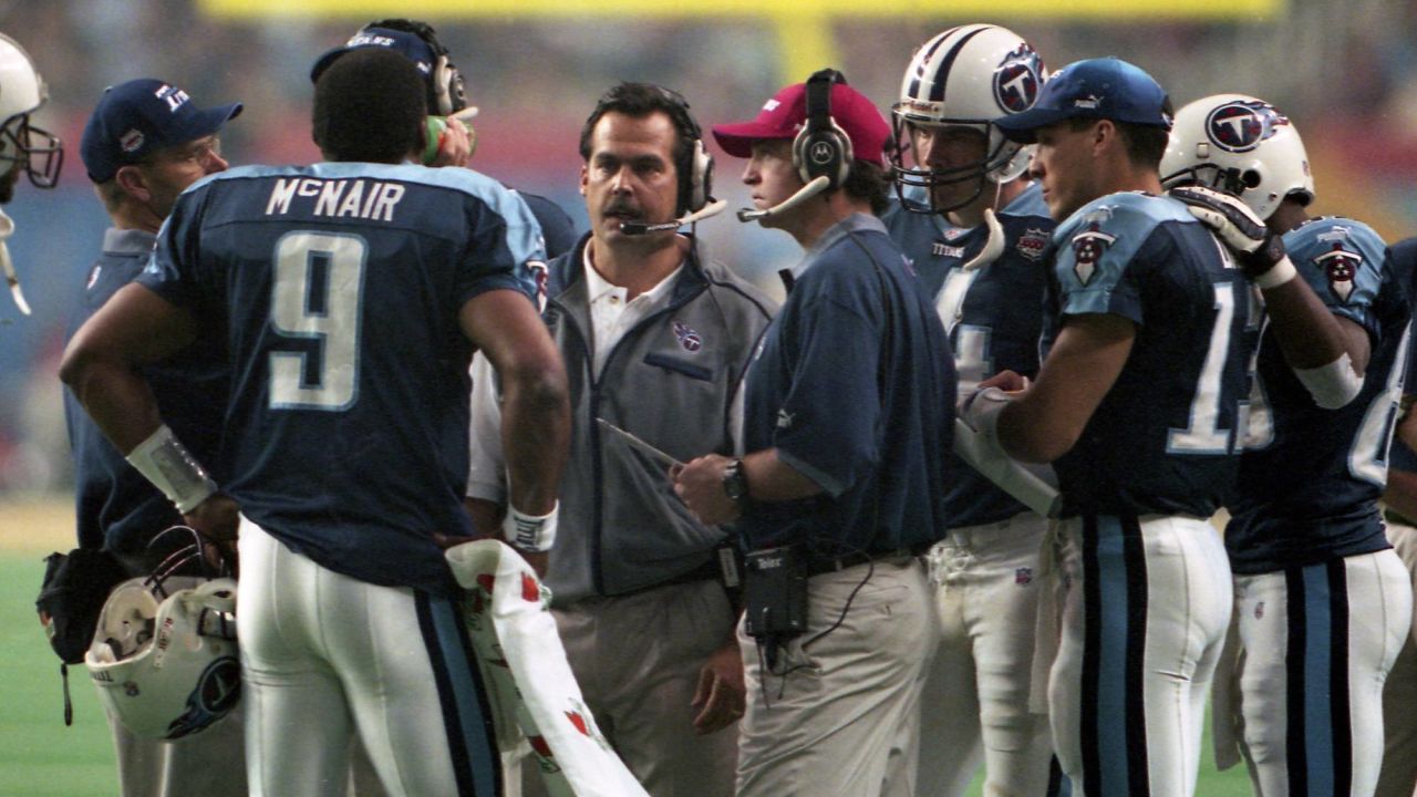 JANUARY 30 2000: Titans wide received Chris Sanders is tackled after a  reception as the St. Louis Rams defeated the Tennessee Titans 23-17 to win Super  Bowl XXXIV at the Georgia Dome