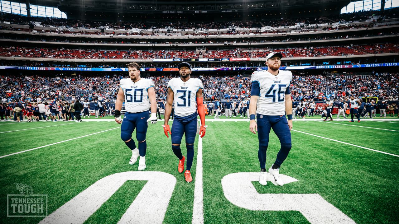 NFL action at NRG Stadium is seen in a general upper level view from  midfield during an NFL football game between the Tennessee Titans and the  Houston Texans on Sunday, October 30