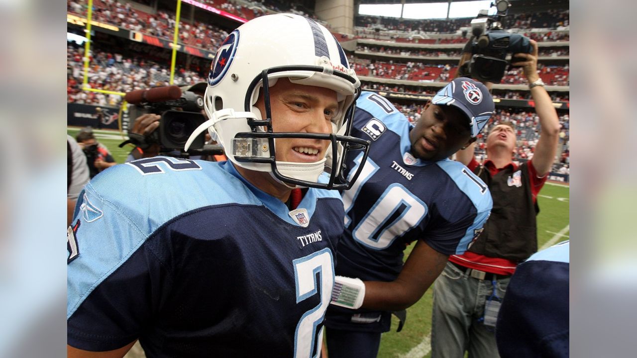 Tennessee Titans place kicker Rob Bironas gets ready to kick during  football training camp Tuesday, July 31, 2007 in Nashville, Tenn. Bironas  set a franchise record with four game-winning field goals in