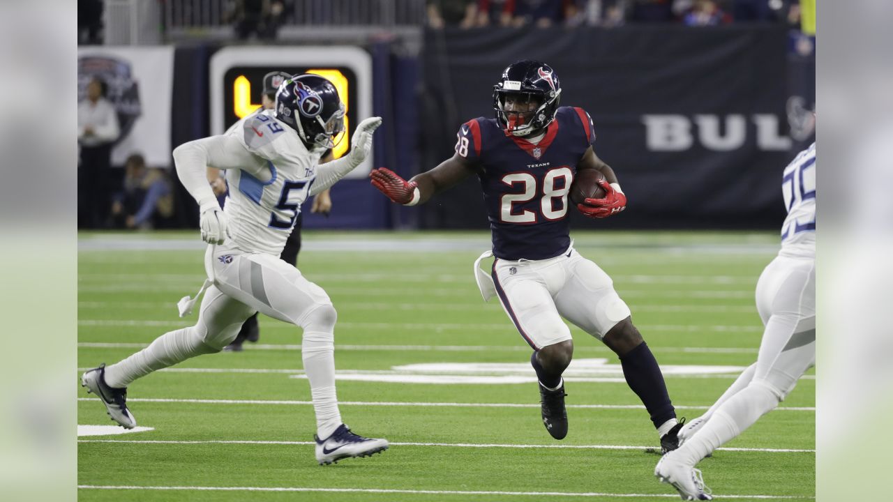 August 18, 2018: Houston Texans running back Alfred Blue (28) during the  preseason NFL football game