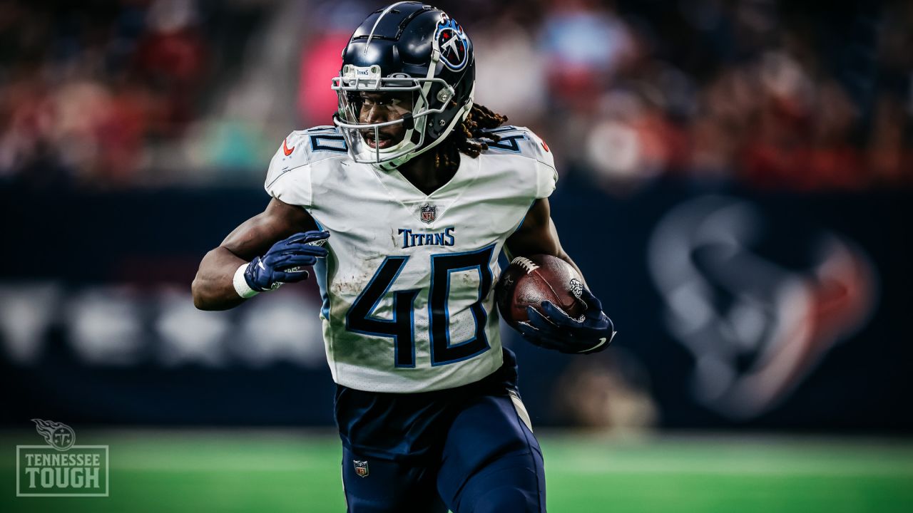 Tennessee Titans defensive tackle Teair Tart (93) tackles Houston Texans  tight end O.J. Howard (83) during the second quarter of the NFL Football  Game between the Tennessee Titans and the Houston Texans