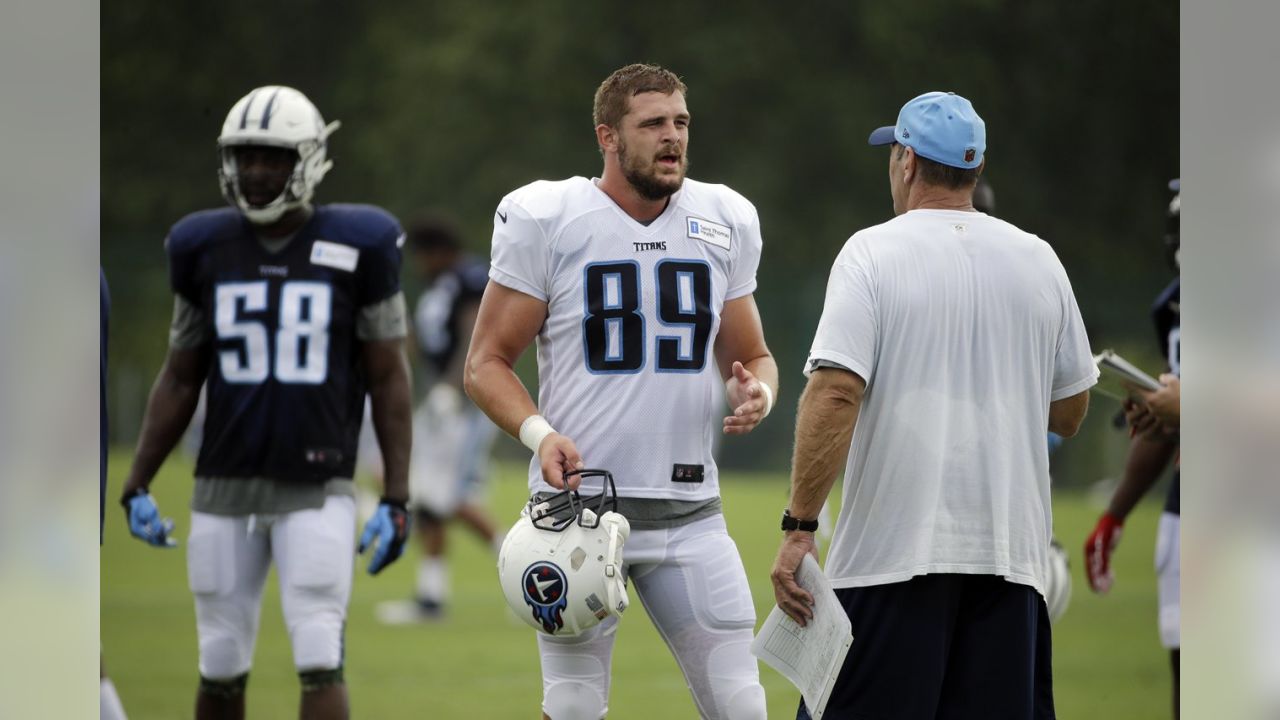 Tennessee Titans coach Mike Mularkey answers a question early Friday, Nov.  17, 2017, following an NFL