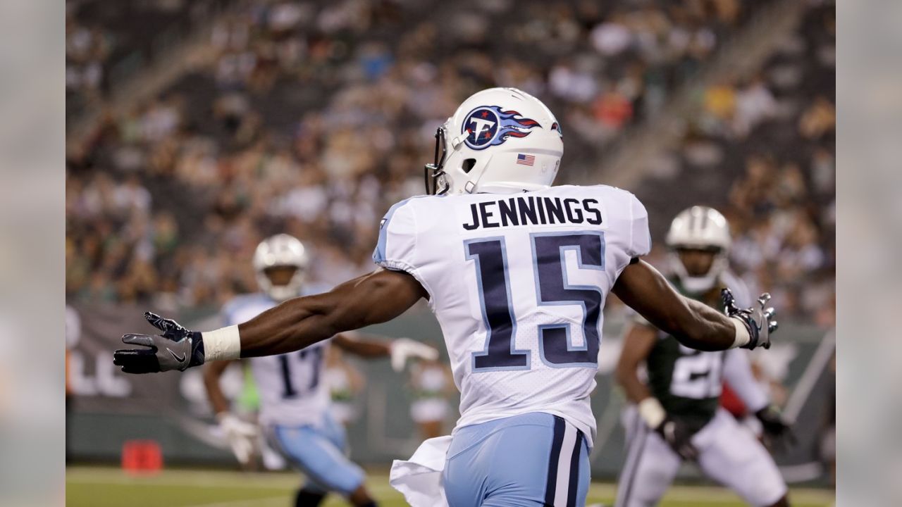 August 12, 2017, Tennessee Titans safety Kevin Byard (31) in action during  NFL preseason game between the Tennessee Titans and the New York Jets at  MetLife Stadium in East Rutherford, New Jersey.