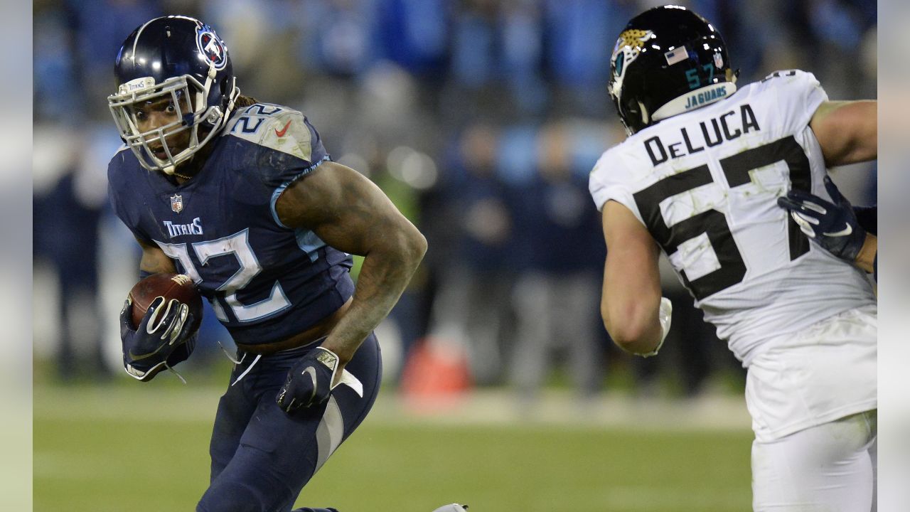 Tennessee Titans outside linebacker Harold Landry (58) follows a play  during the second half of an NFL football game against the Jacksonville  Jaguars, Sunday, Oct. 10, 2021, in Jacksonville, Fla. (AP Photo/Phelan