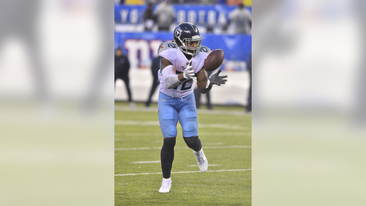 Tennessee Titans running back Derrick Henry (22) warms up prior to the  start of an NFL football game against the Cleveland Browns, Sunday, Sep.  24, 2023, in Cleveland. (AP Photo/Kirk Irwin Stock