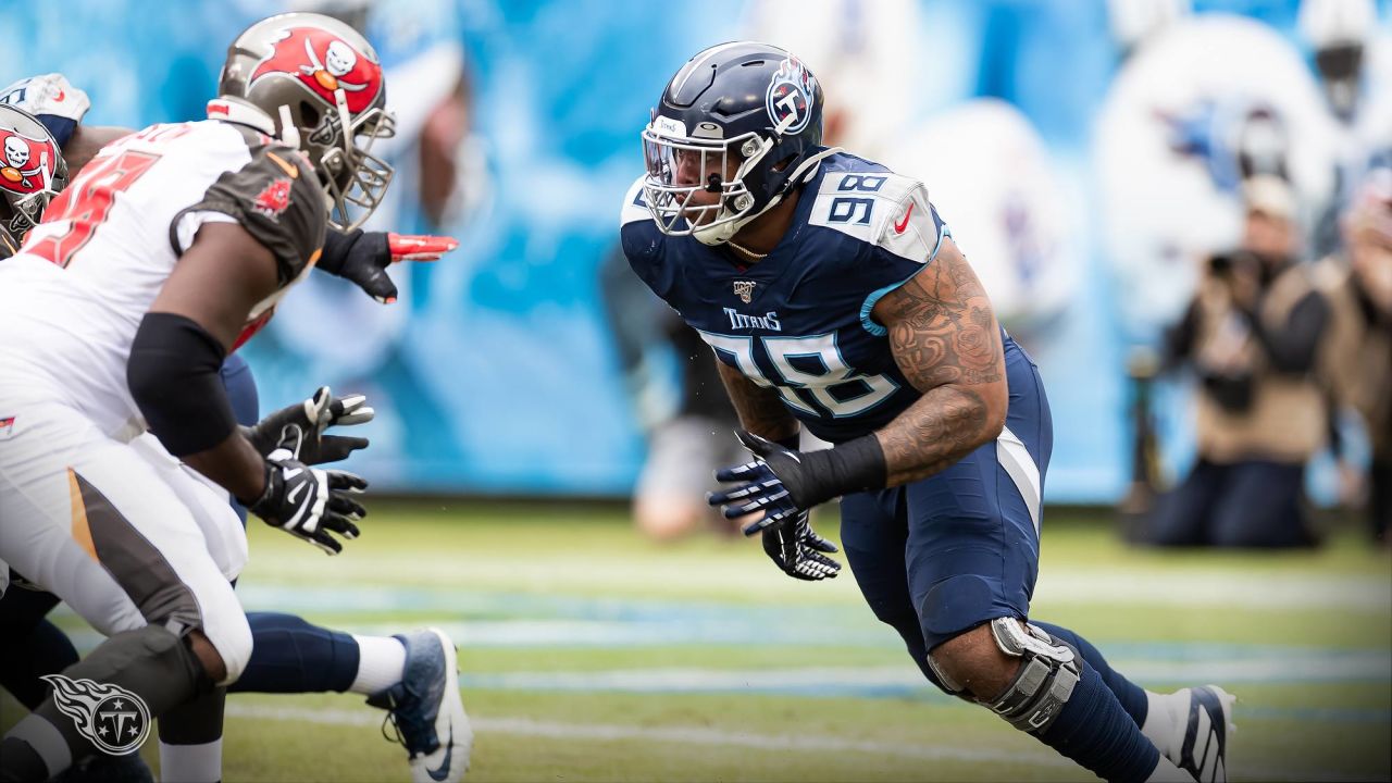 Tennessee Titans defensive tackle Jeffery Simmons holds the game ball as he  answers questions after an NFL football game against the Buffalo Bills  Monday, Oct. 18, 2021, in Nashville, Tenn. (AP Photo/Mark