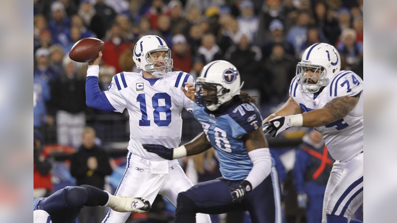 November 18, 2018: Indianapolis Colts quarterback Andrew Luck (12) during  NFL football game action between the Tennessee Titans and the Indianapolis  Colts at Lucas Oil Stadium in Indianapolis, Indiana. Indianapolis defeated  Tennessee