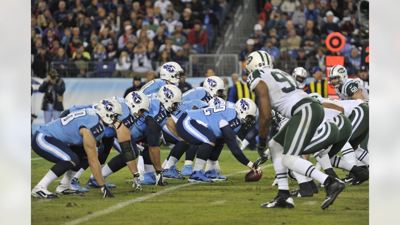 Tennessee Titans wide receiver Eric Decker (87) breaks down field against  New York Jets cornerback Juston Burris (32) during the second quarter of an  NFL football game, Saturday, Aug. 12, 2017, in …