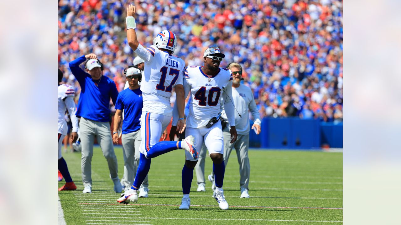 Buffalo Bills cornerback Dane Jackson lines up during the first half of a  preseason NFL football game against the Denver Broncos in Orchard Park,  N.Y., Saturday, Aug. 20, 2022. (AP Photo/Adrian Kraus