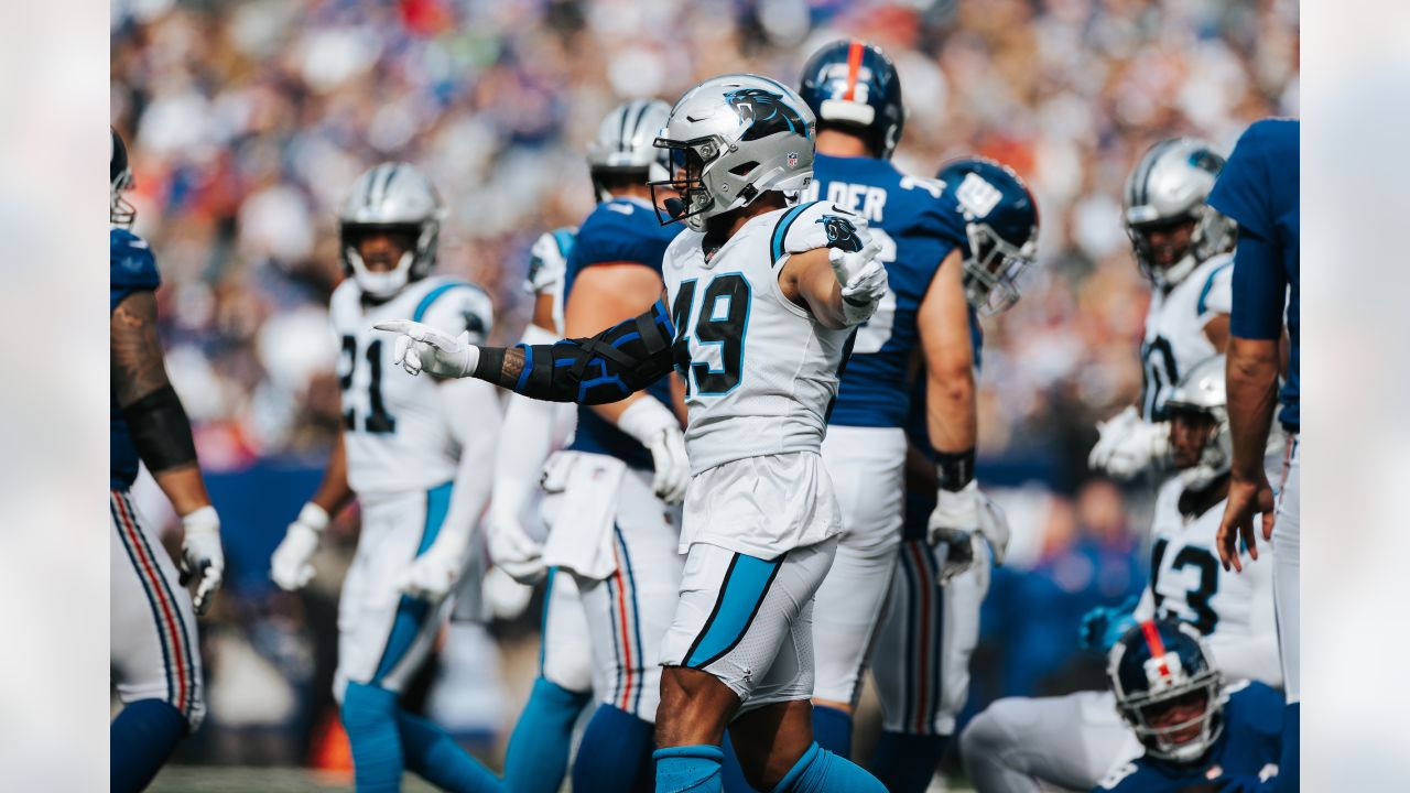 A Salute to Service sticker is seen on Carolina Panthers wide receiver Shi  Smith's helmet as he warms up before an NFL football game against the  Baltimore Ravens, Sunday, Nov. 20, 2022