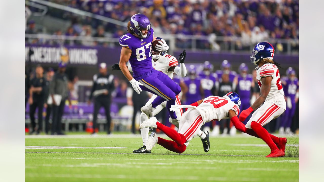 New York Giants defensive tackle Dexter Lawrence (97) in action against the  Minnesota Vikings during the second half of an NFL wild-card football game  Sunday, Jan. 15, 2023 in Minneapolis. (AP Photo/Stacy