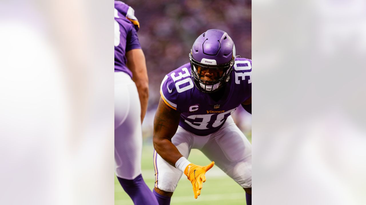 Minnesota Vikings defensive tackle Armon Watts (96) runs during an NFL  football game against the Baltimore Ravens, Sunday, Nov. 07, 2021 in  Baltimore. (AP Photo/Daniel Kucin Jr Stock Photo - Alamy