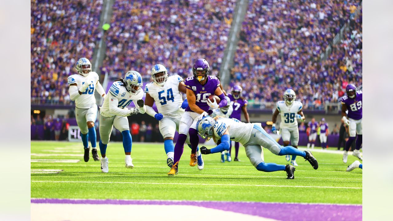 The Microsoft Surface being used as the Instant Replay on field device  during an NFL football game between the Detroit Lions and the Minnesota  Vikings, Sunday, Oct. 10, 2021, in Minneapolis. The