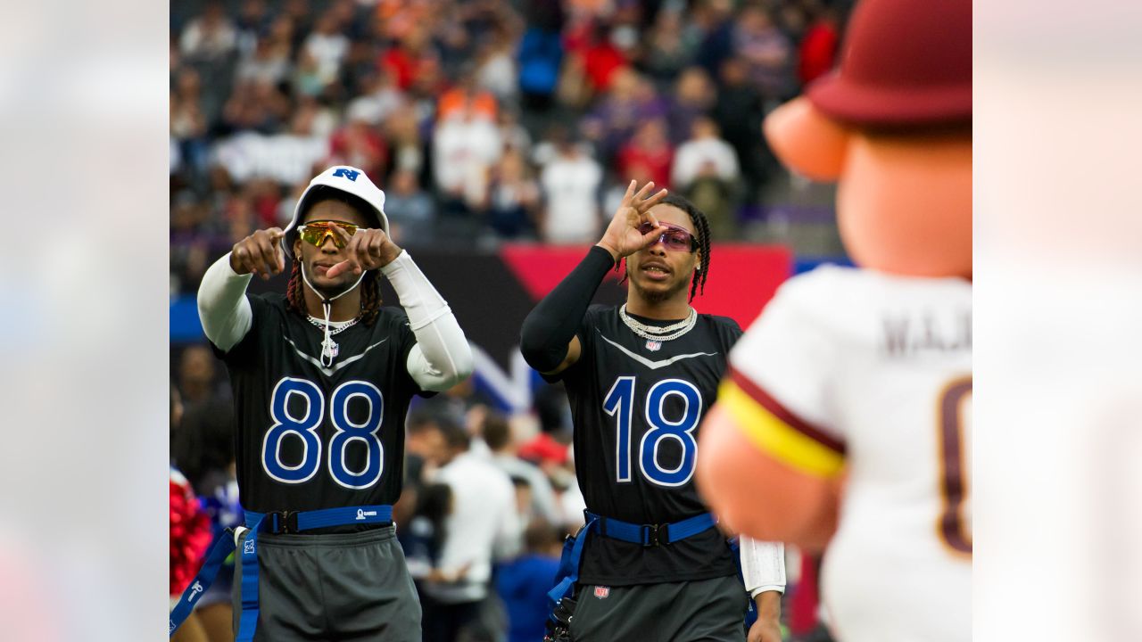 NFC long snapper Andrew DePaola (42) of the Minnesota Vikings looks on  during the flag football event at the Pro Bowl Games, Sunday, Feb. 5, 2023,  in Las Vegas. (Doug Benc/AP Images